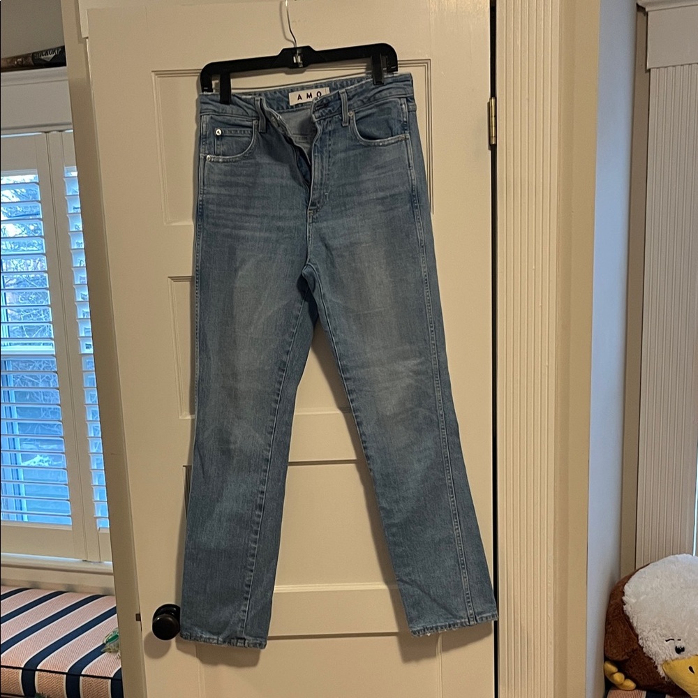 AMO Light Blue Straight Leg Jeans